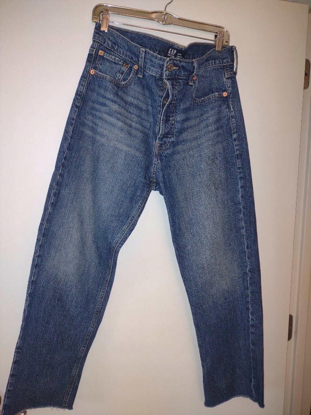 GAP High Rise Cheeky Straight Jeans Size 12/31R Blue Denim Classic Fit